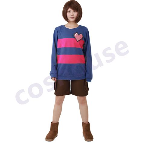 Chara Frisk Costume Undertale Blue Green Hoodie Shirt Cosplay Costume ...