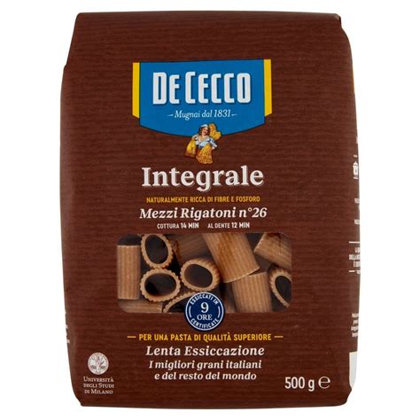 De Cecco Integrale Mezzi Rigatoni N Everli