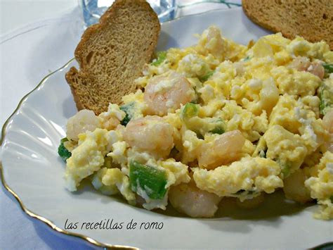 REVUELTO DE AJETES Y GAMBAS Las Recetillas De Romo