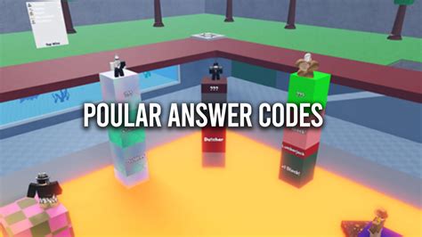 Roblox Popular Answer Codes April Gamer Digest