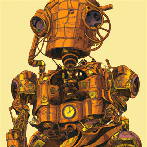 Steampunk Robot Drawing