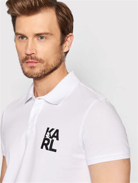 Karl Lagerfeld Polo Kl Mpl Bianco Regular Fit Modivo It