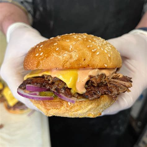 Brisket Burger Brisket Ground Beef American Cheese A Little Pimento Cheese Burger Sauce