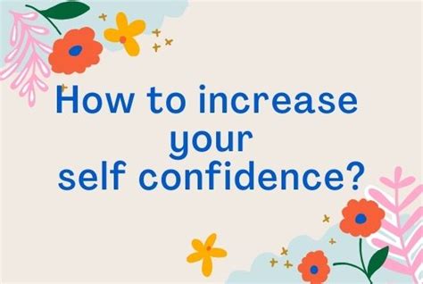 How To Increase Your Self Confidence With Examples