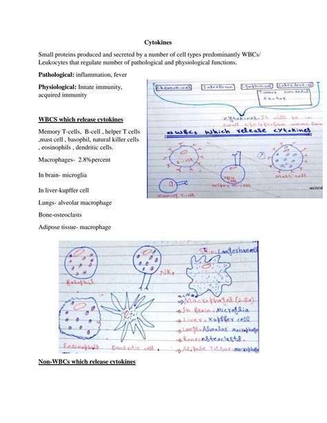 Solution Cytokines Complete Review Notes Studypool