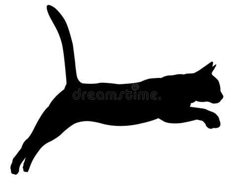 Jumping Cat Silhouette Stock Illustrations 2254 Jumping Cat