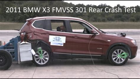 Bmw X F Fmvss Rear Crash Test Mph Youtube