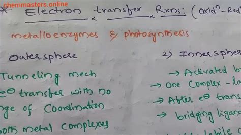 Outer And Inner Sphere Mechanismseasy To Understand Chemmasters