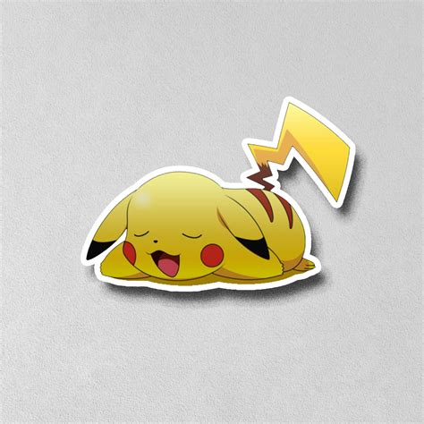 Pokemon Die-Cut Sticker – Pikachu Sleeping – Acid Ink Designs