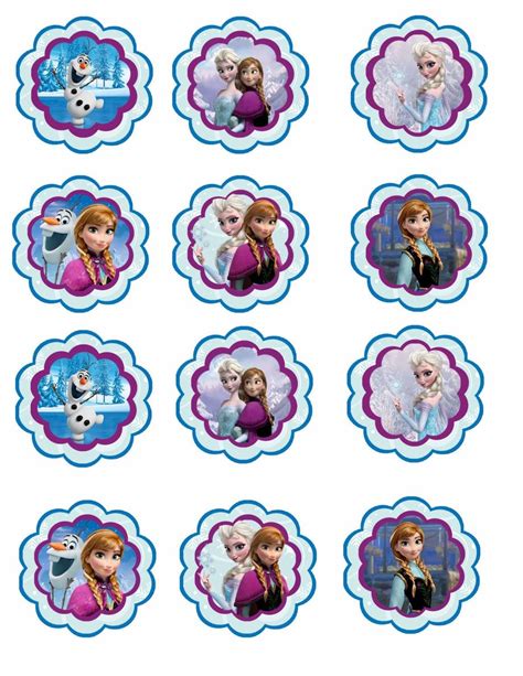 Frozen Cupcake Topper Printables