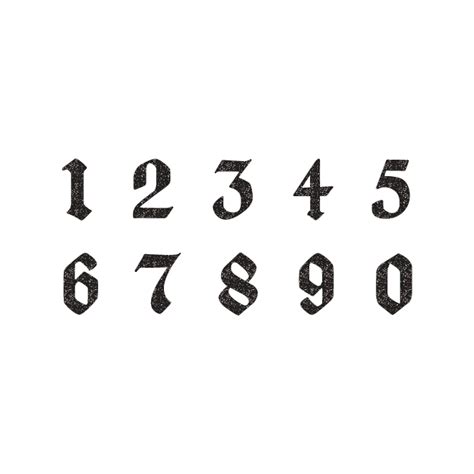 The numbers are in the gothic style – Artofit