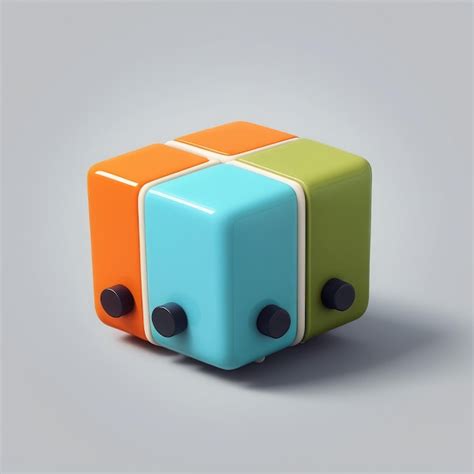 premium photo cube  rendering high resolution  illustration cube