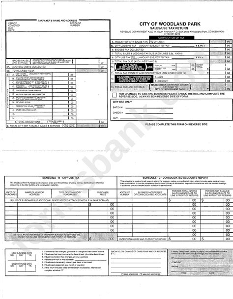 Sales Use Tax Return Form Printable Pdf Download