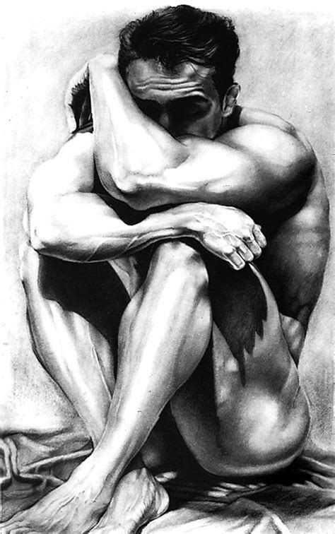 Print For Sale Male Nude Charcoal Drawing Original Fine Art Drawing