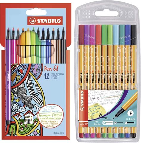 Stabilo Pennarello Premium Pen 68 Astuccio Da 12 Colori Assortiti