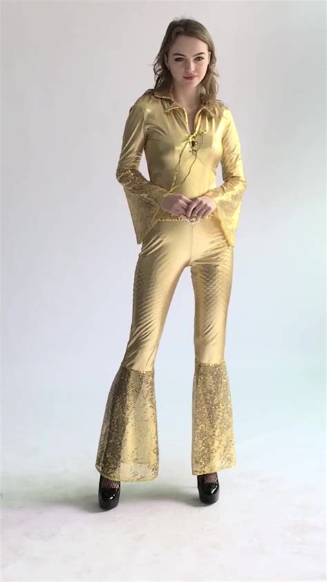 Women S Foxy Disco Jumpsuit Authentic 70 S Carnival Costumes