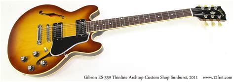 Gibson ES-339 Thinline Custom Shop Sunburst, 2011 | www.12fret.com