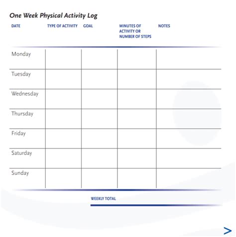 7 Free Printable Weekly Activity Log Templates Templates Show