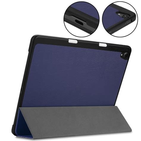 Tri Fold Tablet Fodral till iPad Pro 12 9 2018 Mörkblå