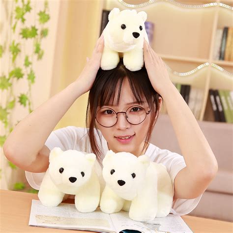 Lightningstore Adorable Cute Standing Polar Bear Stuffed Animal Doll R