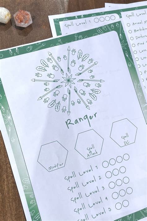 Dnd Ranger Spelltracker Set All Ranger Spells List Printable Etsy UK