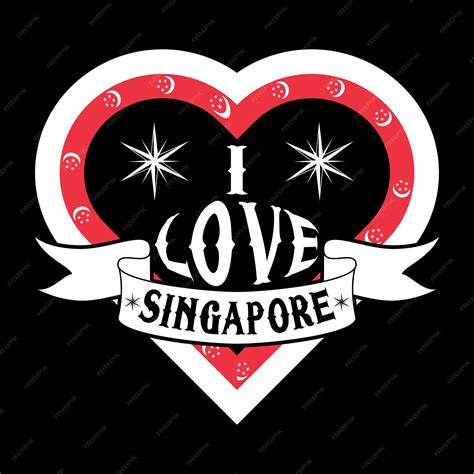 Premium Vector | I love singapore