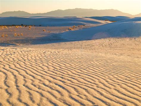 Sunset At White Sands National Monument Stock Photo Image Of