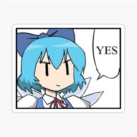 Cirno Touhou Project Sticker For Sale By 1zaners Redbubble