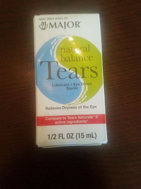 Major Natural Balance Tears Relieves Dryness Of The Eye 1 2 FL OZ 15 ML