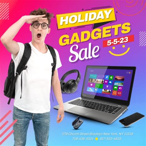 Holiday Gadgets Sale Template Postermywall