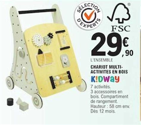 Promo Chariot Multi activités En Bois chez E Leclerc iCatalogue fr