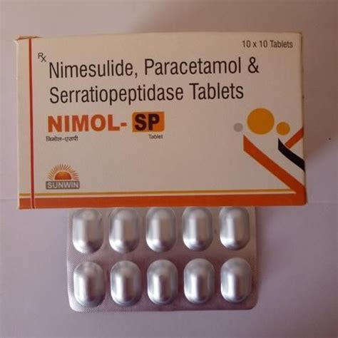 Sunwin Nimesulide Paracetamol Serratiopeptidase Tablets Rs