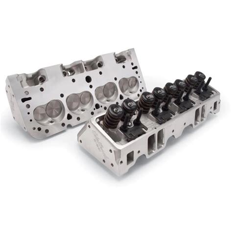 E 210 Chevy 350 Cylinder Heads Pair Assembled Suit Hydraulic Roller Cam V8 Small Block Chevy