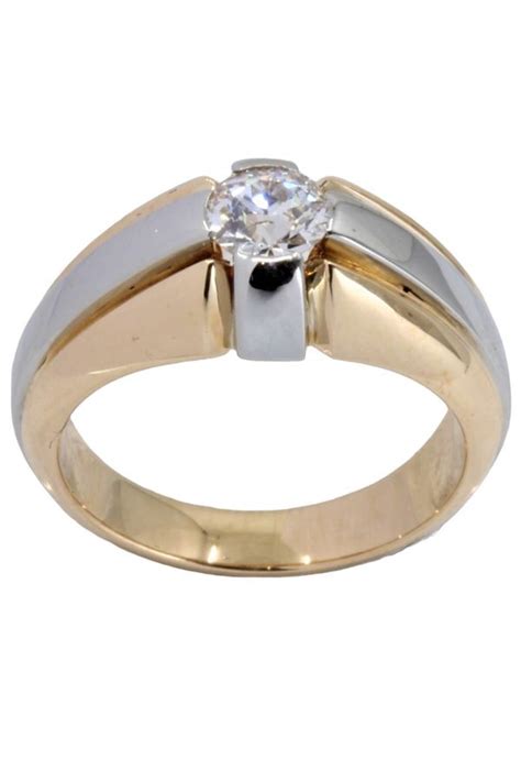 Bague Jonc Anglais Diamant Or 18k Occasion