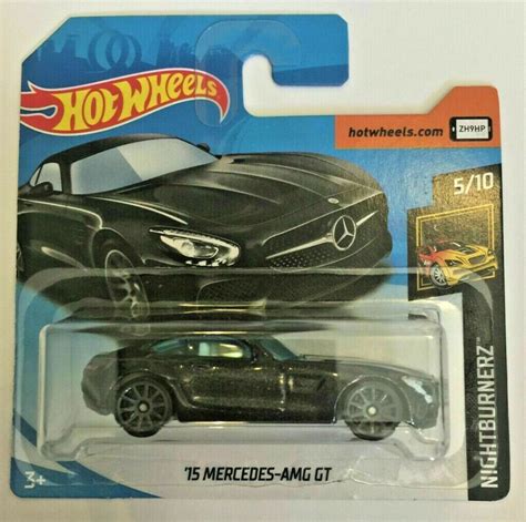 Hot Wheels Mercedes AMG GT Metallic Black Night Burnerz Perfect Birthday Gift Miniature