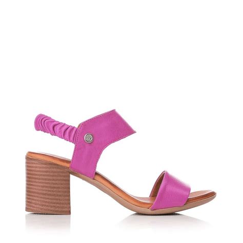 Laina Fuschia Leather Sandals From Moda In Pelle UK