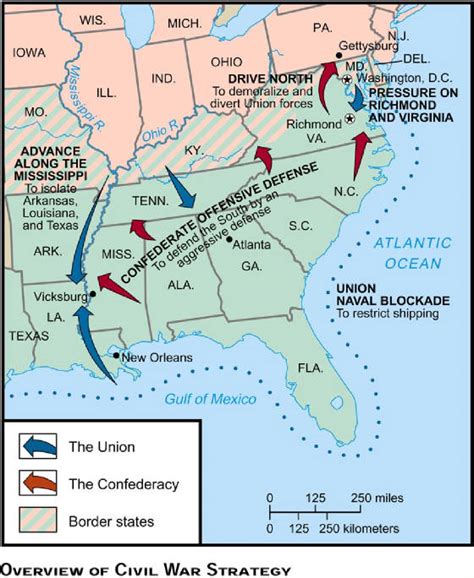 Civil War Border States Map Civil War Border States List