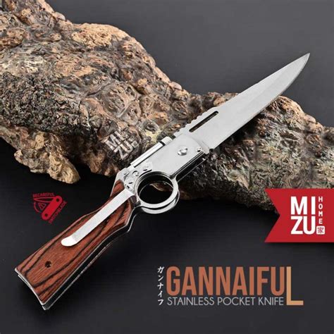 Jual MIZU GANNAIFU L Stainless Pocket Knife Pisau Saku Lipat