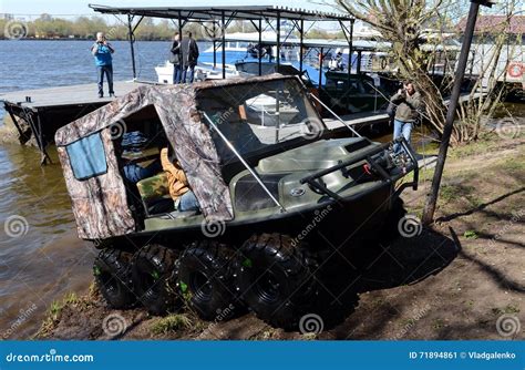 An All Terrain Vehicle Tiger 8x8 Editorial Photo Image Of Floating