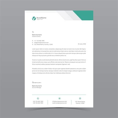 Premium Vector A Letterhead Template Vector Design