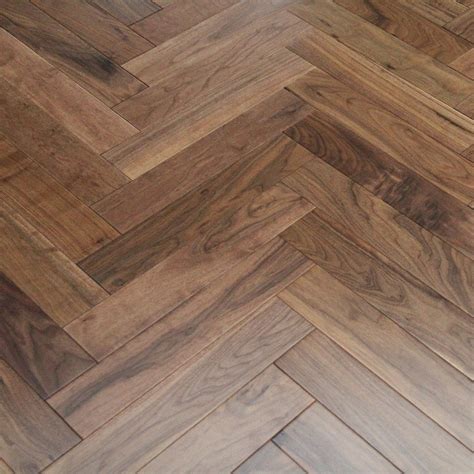 Maxi Herringbone Walnut Lacquered Engineered Wood Flooring 90x450mm Trendy Flooring Trendy