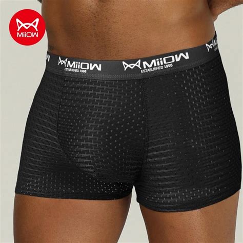 Kaufe MiiOW Sexy Herren Boxershorts Unterwäsche Mesh Atmungsaktives