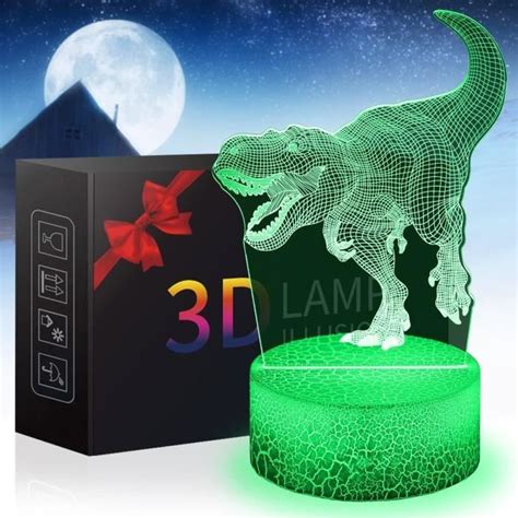 Veilleuse Dinosaure D Jouets Lampe Illusion Led Avec Changement De