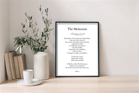 The Memorare Prayer Printable, Memorare to the Blessed Virgin Mary ...