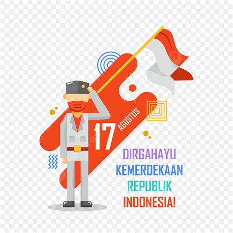 Ilustrasi 17 Agustus Hari Kemerdekaan Indonésia Dengan Fundo Transparan