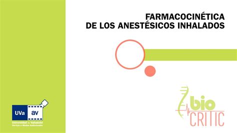 Farmacocin Tica De Anest Sicos Inhalados Youtube