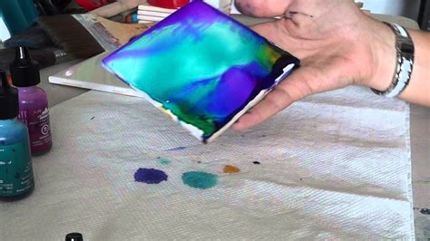 Alcohol Ink Tile Coaster Tutorial Youtube