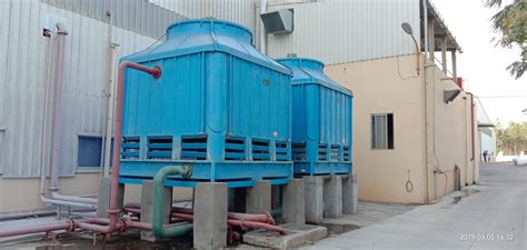 FRP Square Shape Cooling Towers By Welltech Cooling Systems