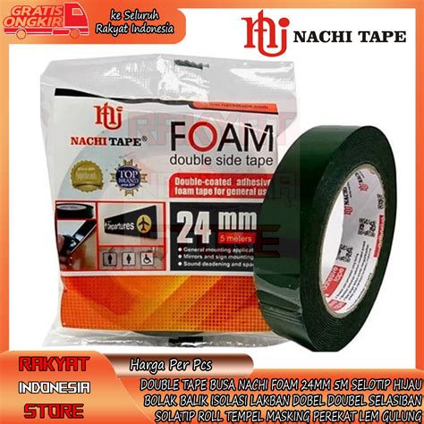 Jual Double Side Tape Solatip Selotip Lakban Nachi Tape Hitam Isolasi