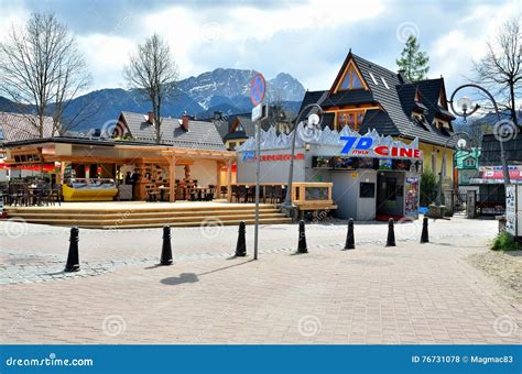 Zakopane Town in Poland. editorial stock photo. Image of cinema - 76731078